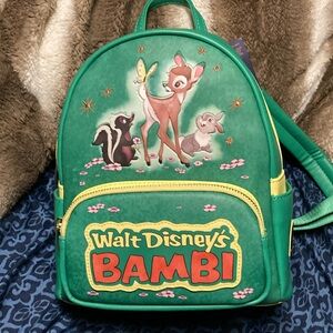 Loungefly Disney Green and Yellow Bambi Mini Backpack